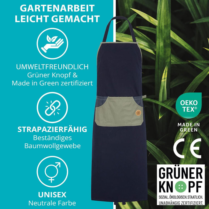 GARDENA Gartenschürze aus 100% Baumwolle I wasserabweisende Gärtnerschürze für Damen & Herren I vers