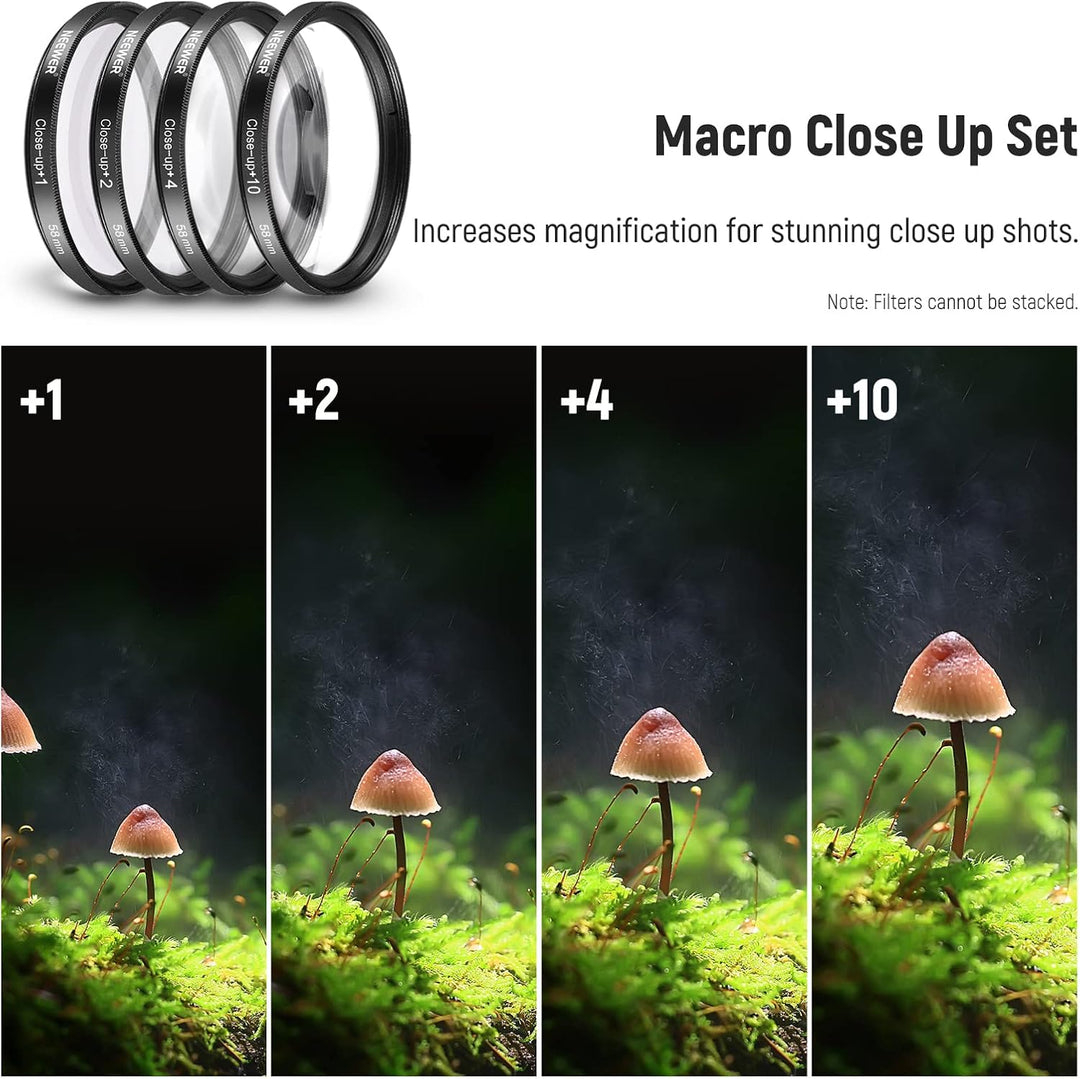 NEEWER 58mm Objektiv und ND Filter Set Weitwinkel/2,2 Fach Teleobjektiv für 18mm 85mm APS C Objektiv
