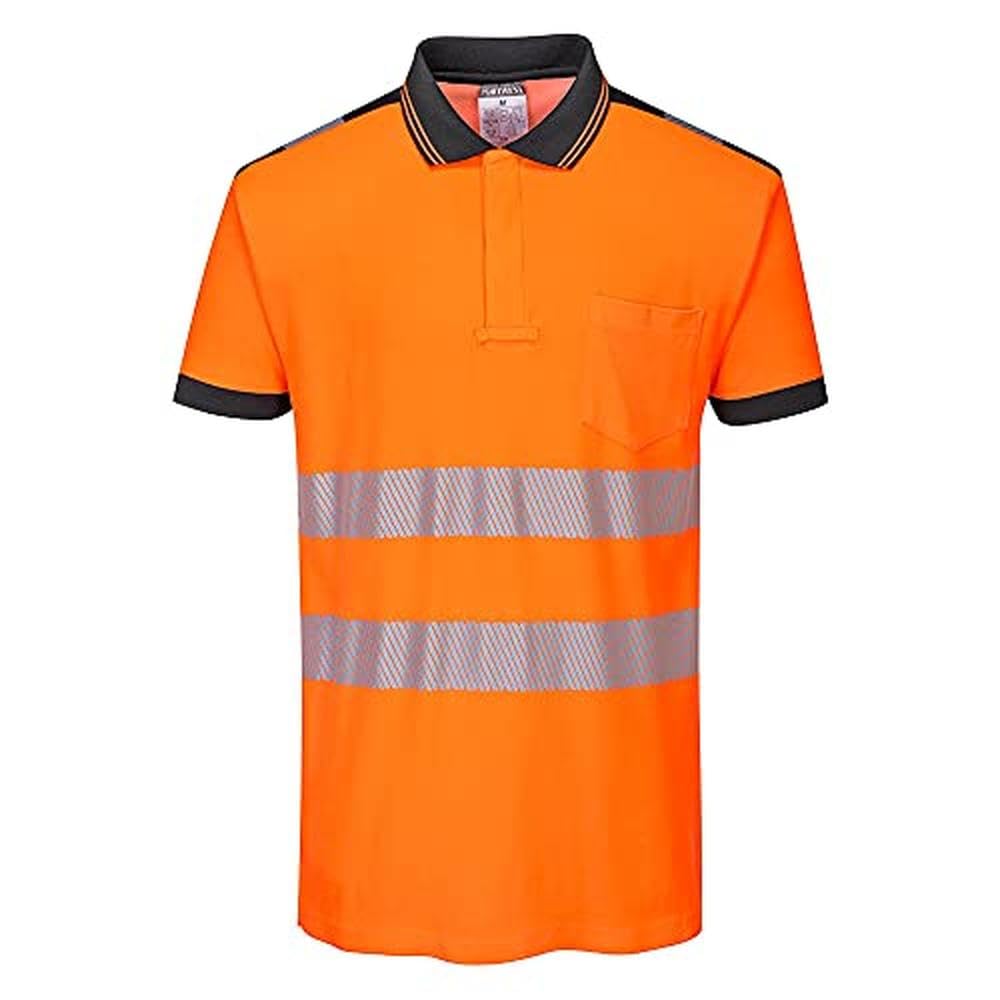 PW3 Polo Manica Corta Hi-Vis 3XL Orange, 3XL Orange