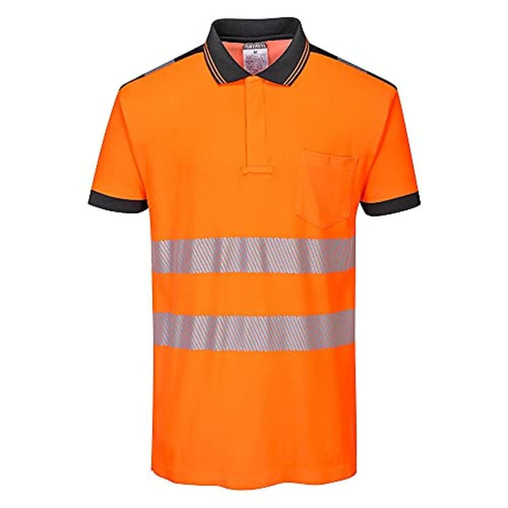 PW3 Polo Manica Corta Hi-Vis 3XL Orange, 3XL Orange