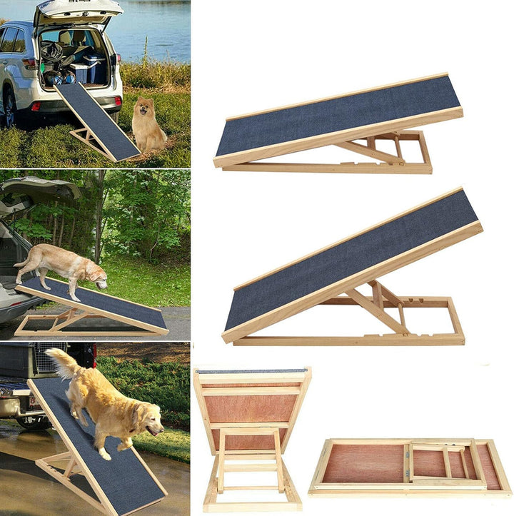 Haustierleiter Hunderampe, Hundetreppe Klappbar Grosse Hunde, Höhenverstellbar Hunde Rampe Sofa oder