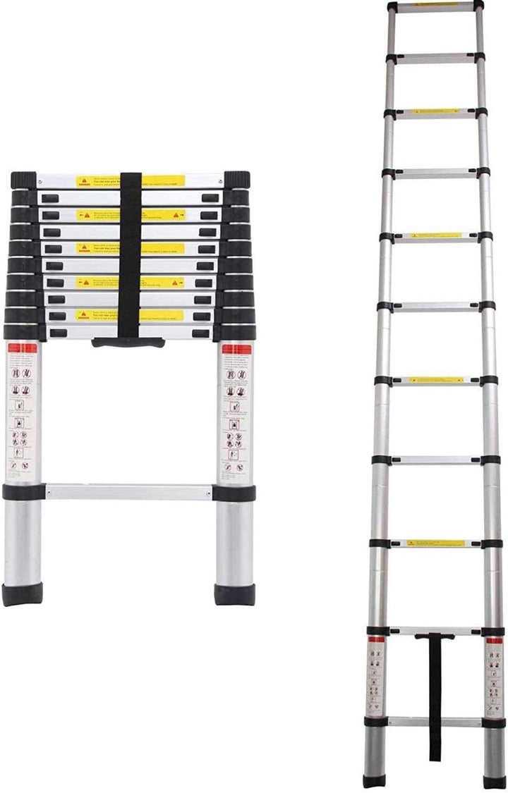 3,2M Teleskopleiter, Mehrzweckleiter Aluminium, 150 kg/330 Pfund Belastbarkeit, Ausziehbar Aluleiter