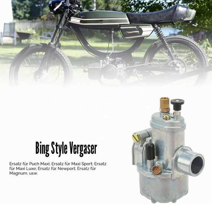 BOROCO 15 Mm Vergaser Im Bing-Stil, Metall, Professioneller Moped-Vergaser, Ersatz Für Puch Maxi 50