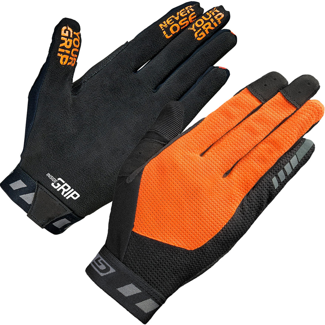 GripGrab Vertical InsideGrip Langfinger Profi MTB Handschuhe Ungepolsterte Rutschfeste Vollfinger Ra