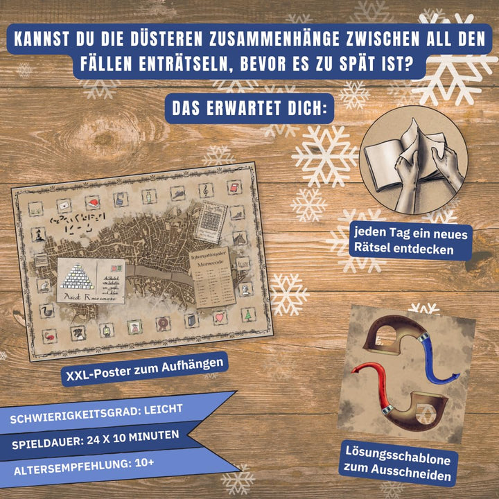24 DAYS ESCAPE – Der Escape Room Adventskalender: Sherlock Holmes im Nebel der Vergangenheit: 24 ver