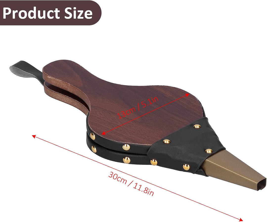 Goshyda Kaminbälge, tragbares manuelles Holz-Luftgebläse, hitzebeständiges Kunstleder, für Outdoor-C