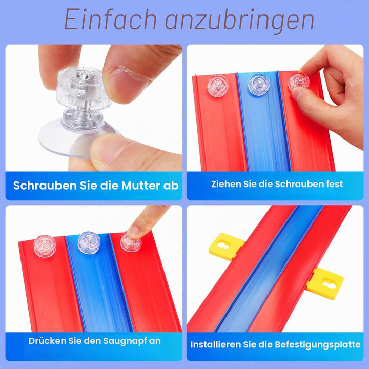 Autorennbahn 5M, Flexible Autorennbahn Kinder, Rollt Auf Tragbare Drei Rennstrecke, Rennbahn Kinder
