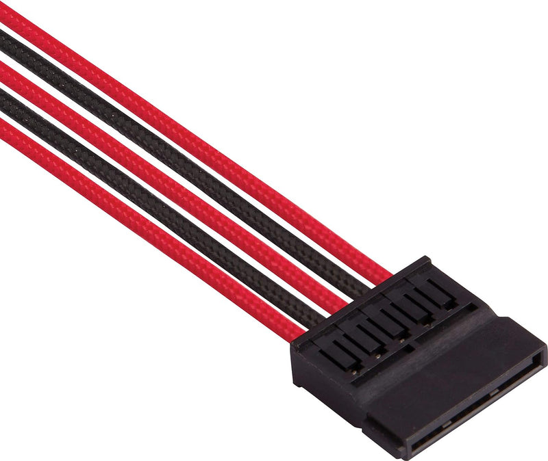 Corsair Premium Sleeved Netzteil Pro-Kabel-Set Typ4 (Generation 4-Serie) Rot/Schwarz Pro-Set Rot/Sch