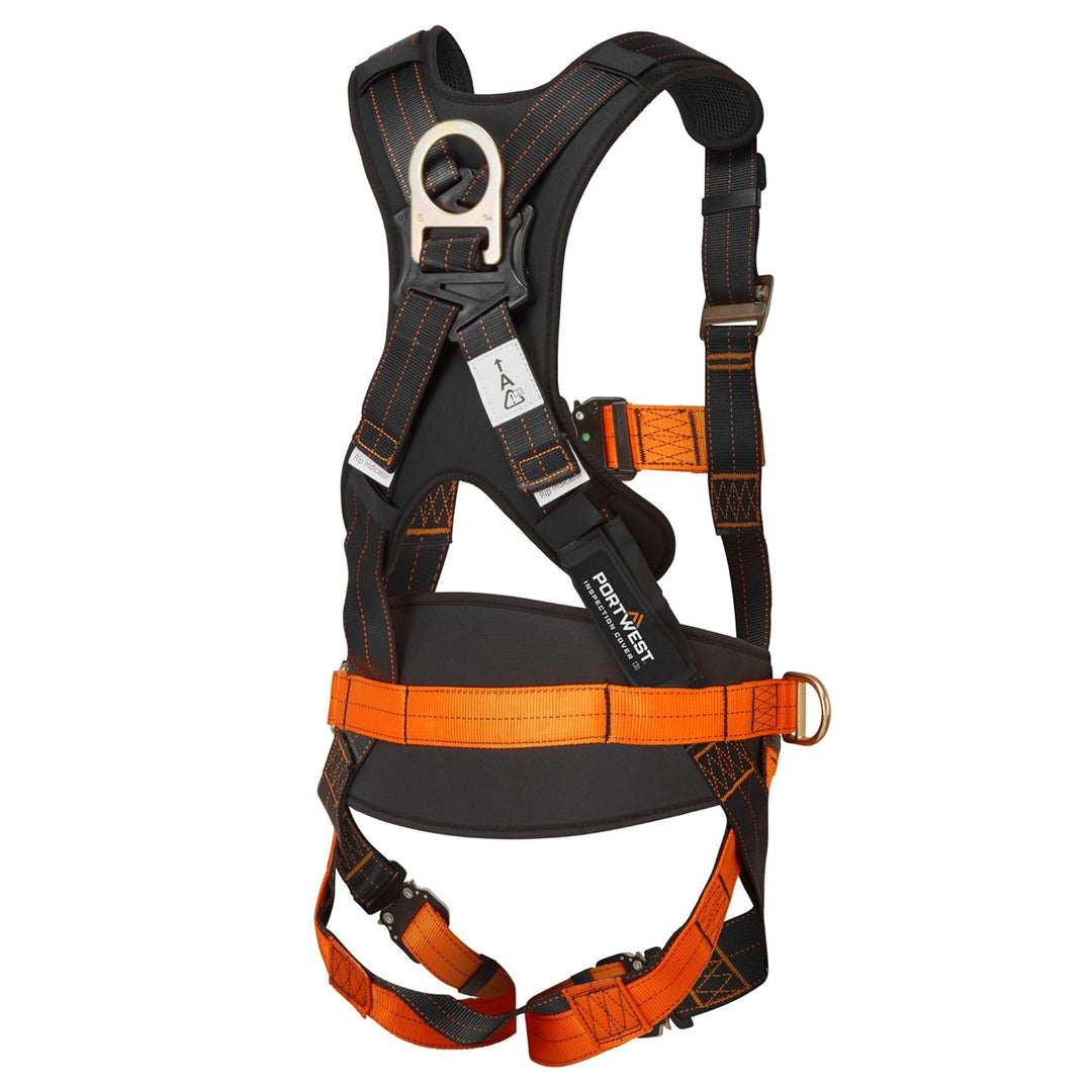 Portwest - Ultra 3 Point Full Body Fall Arrest Harness - Red - XL-2XL XL-XXL schwarz/orange, XL-XXL