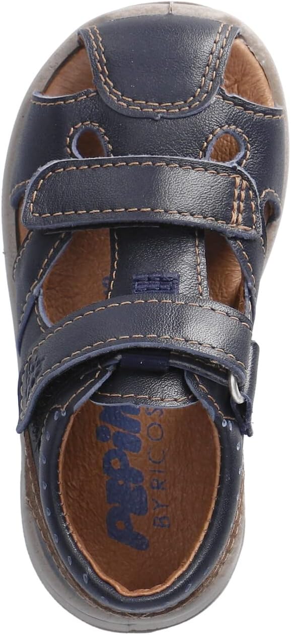 PEPINO Ricosta Mädchen und Jungen Kletthalbschuhe KASPI,Halbschuhe,WMS:Mittel, Blau 180