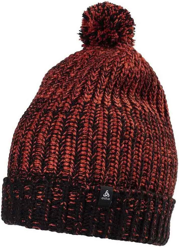 Odlo Unisex Mütze Hat Heavy Knit Einheitsgrösse black - ketchup, Einheitsgrösse black - ketchup