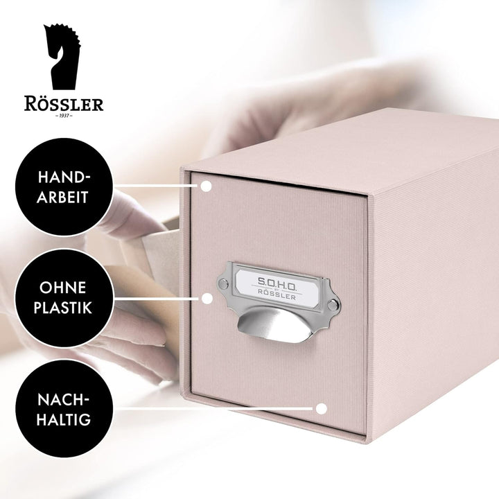 Rössler SOHO CD-Schubladenbox | Schubladen-Aufbewahrungsbox | Organizer mit Schublade | Storage Box