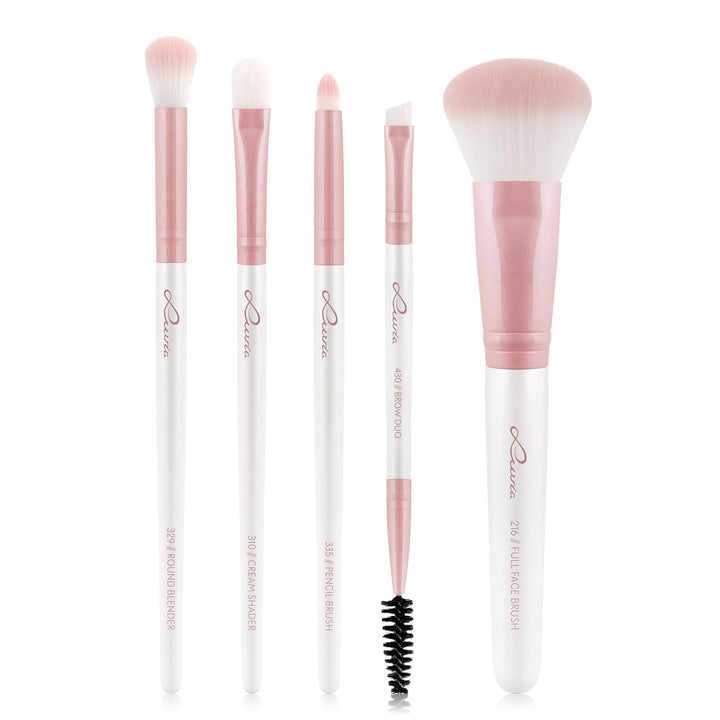 Make-Up Pinselset Luvia, Daily Selection Brush Set, Puder, Augenbrauen Und Augenpinsel Im Set, 5 Veg