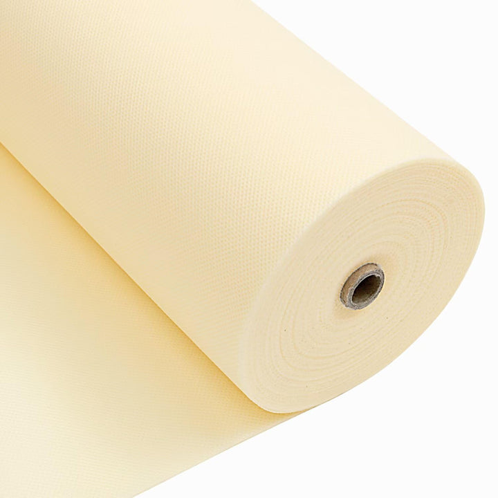 Tischdeckenrolle, 1 × 25M, Hellgelb, Einweg Vlies Stoffähnlich Tischdecke Rolle, Meterware Tischtuch