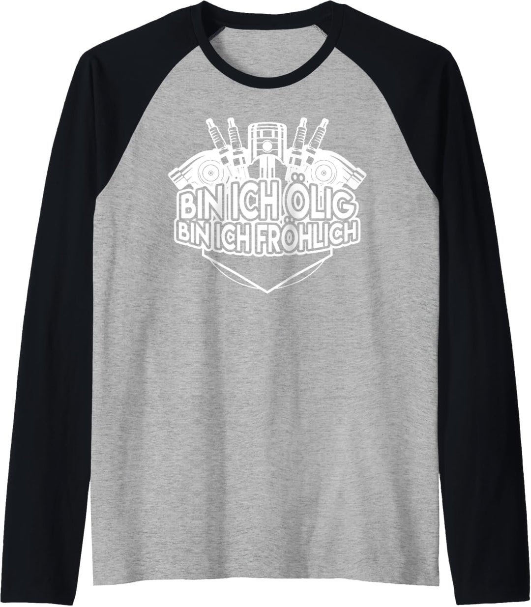 Herren Bin ich ölig bin ich Fröhlich - Autoschrauber Kfz Mechaniker Raglan