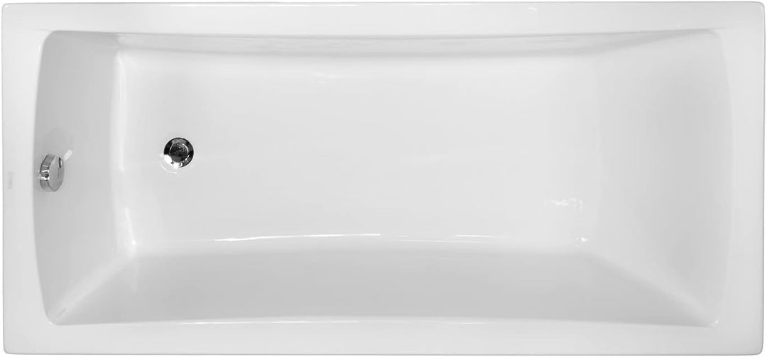 BADLAND Badewanne Original Weiss Acryl Wanne Rechteck OPTIMA 140x70 KOMPLETTSET SET + Füssen und Exk
