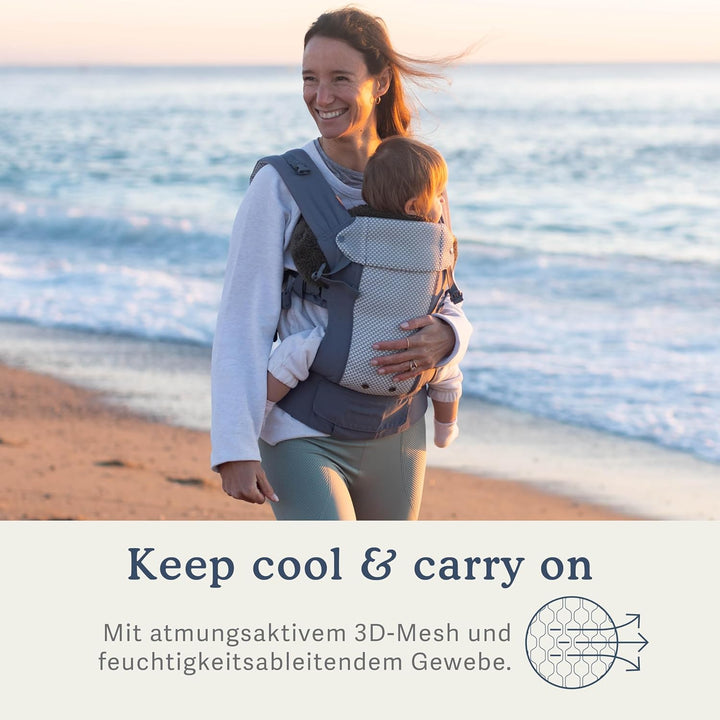 Beco Gemini Babytrage von Neugeborenem bis Kleinkind | Ergonomische Babytrage für Babys 3,2–15,8 kg