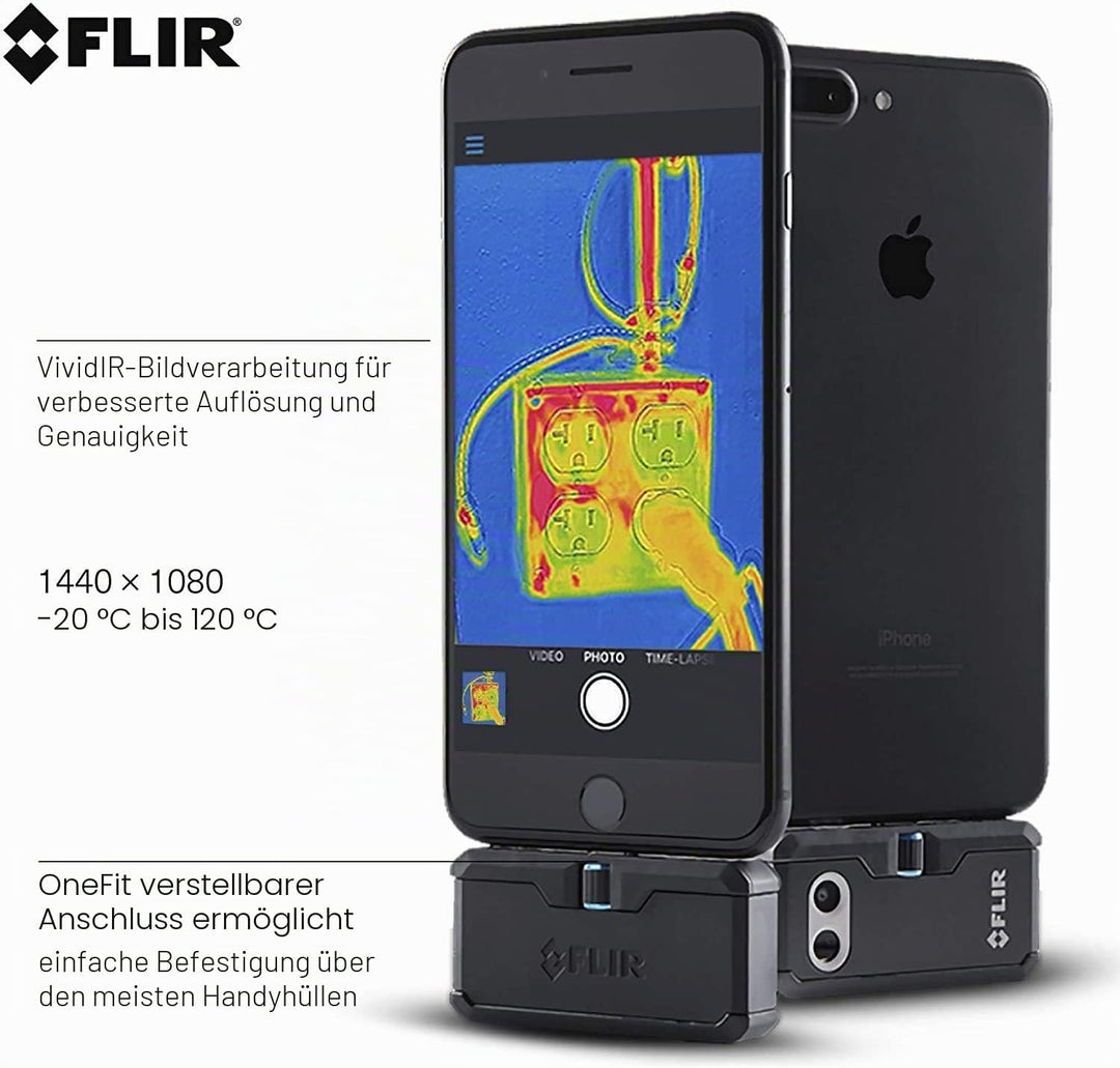 FLIR ONE Pro LT - High Resolution Thermal Imaging Camera for iOS Smartphones (iPhone w/Lightning Por
