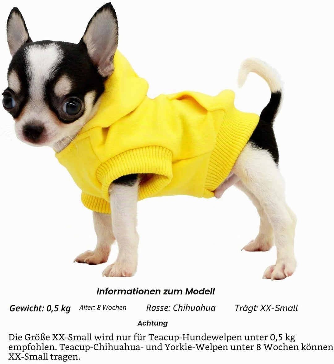 LOPHIPETS Hunde Baumwolle Hoodies Sweatshirts für kleine Hunde Chihuahua Welpen Kleidung Kaltes Wett