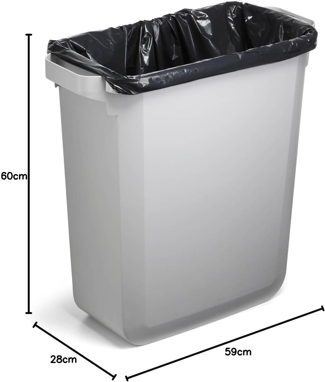 DURABLE Abfalleimer DURABIN VEH2012029 60l grau +Deckel sw