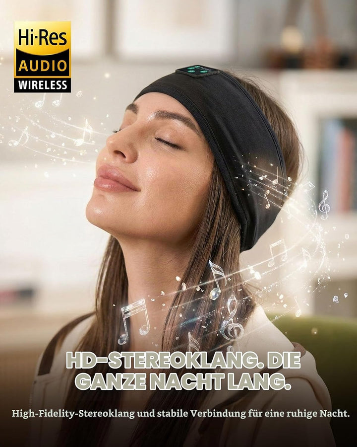 Schlaf Kopfhörer Ohrstöpsel, Kabellos Sport Stirnband Kopfhörer mit HD Stereo Lautsprecher für Sport