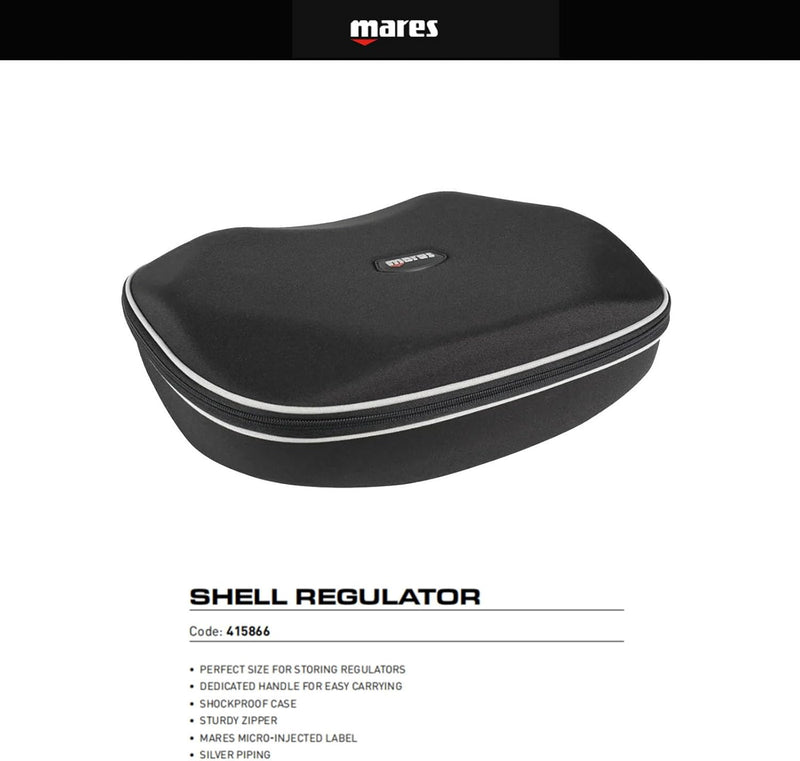 Mares Shell Regulator, Schutztasche für die optimale Aufbewahrung Ihres Reglersystems, schwarz, Einh