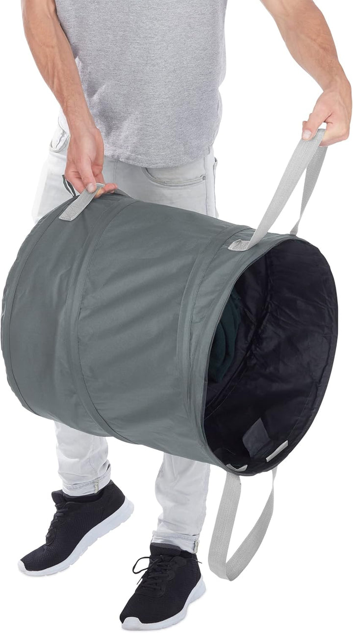 Relaxdays Laubsack, selbstaufstellend, 3er Set, 85 L, Pop Up Gartensack, mit 3 Griffen, UV-beständig