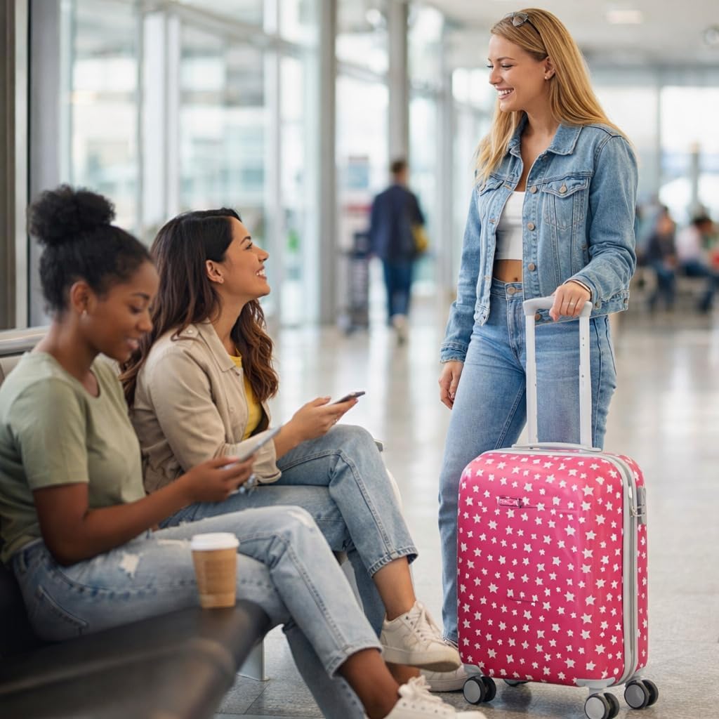 ITACA - Kulturtasche für Frauen und Kinder aus PC-Polycarbonat. Qualitäts-Reise-Toilettenbeutel star
