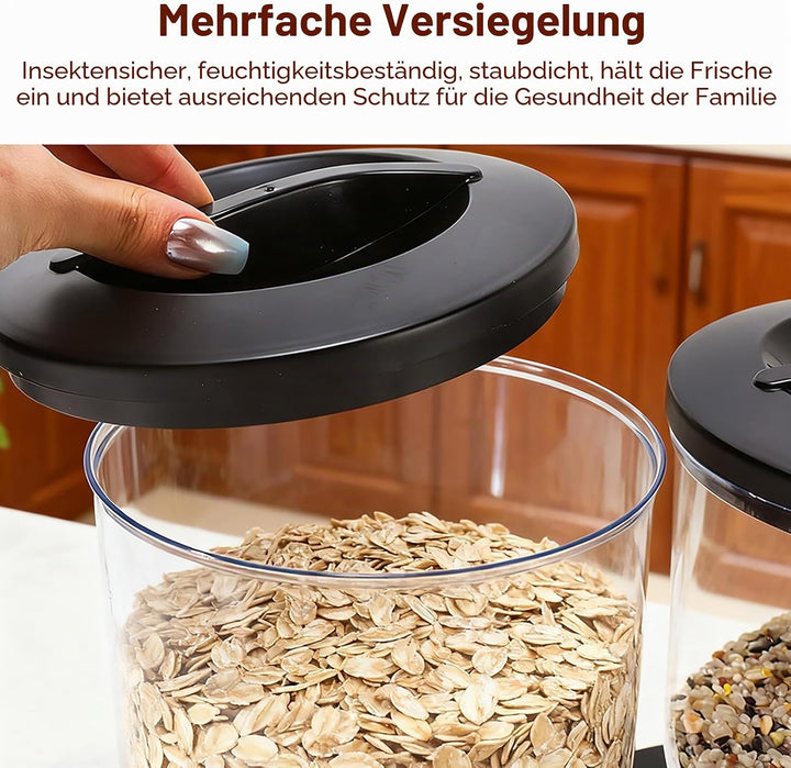 LUPATDY 2er Pack Müslispender 2L, Aufbewahrungsbox Küche Organizer mit Deckel, Cereal Dispenser für
