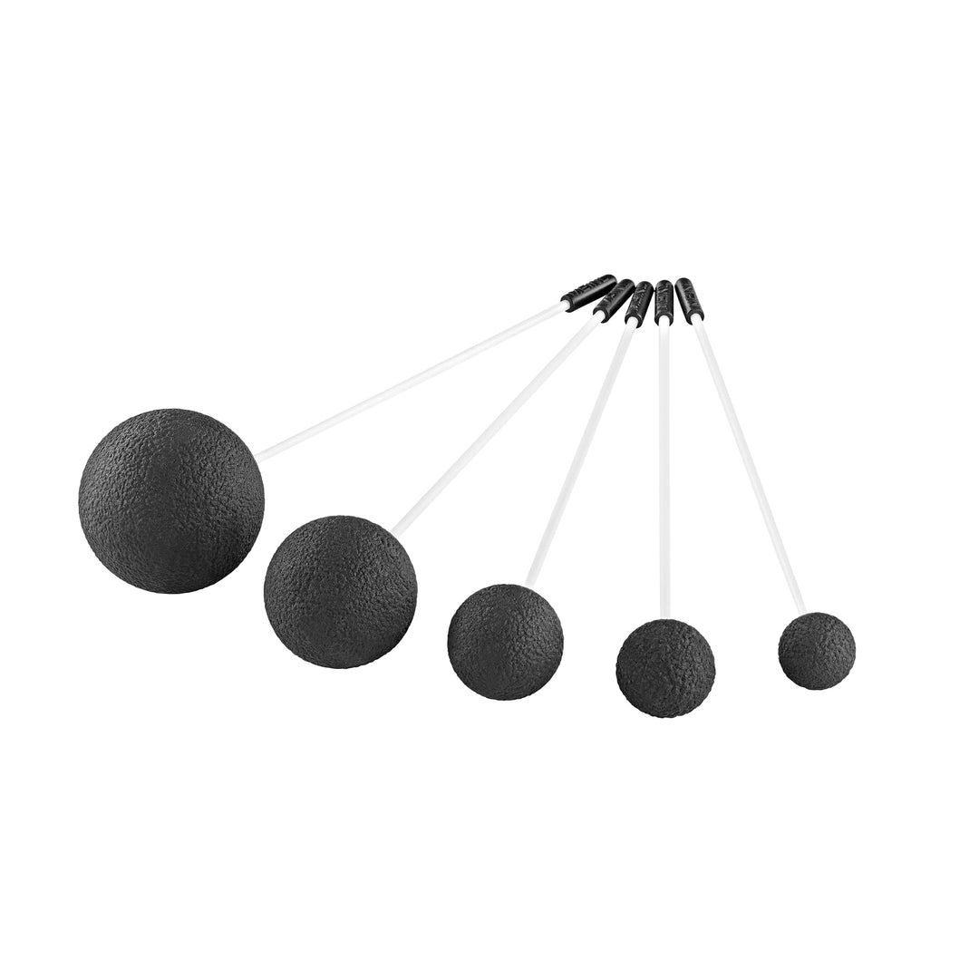 Sonic Energy Gong Reiber Set – 5-teilig – Resonanz Schlägel mit Gummiköpfen – Für Gongspieler, Percu