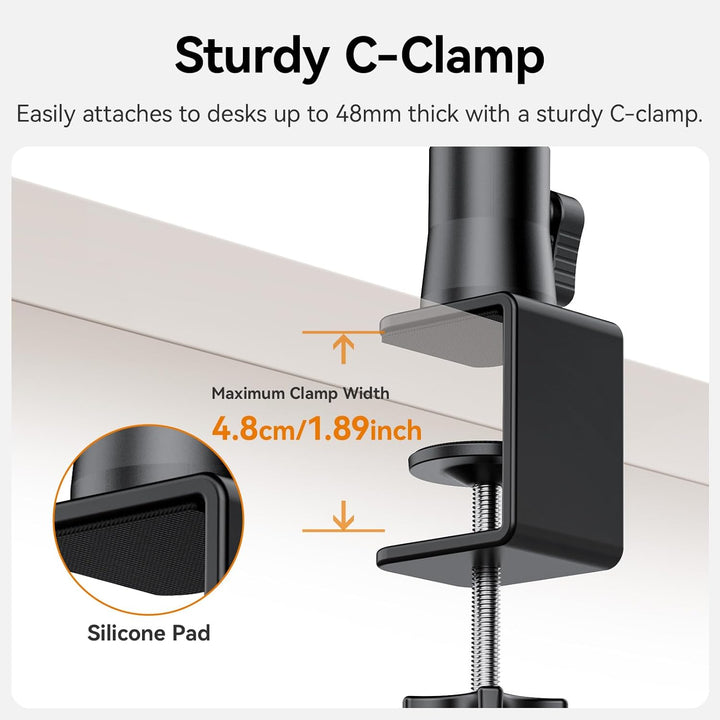 ULANZI Kamera Tischhalterung, ZJ02 98cm Kamera Tischstativ mit Flexibler Arm & 1/4" Kugelkopf für Ka