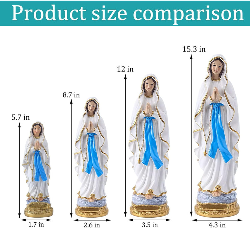 Lourdes Jungfrau Maria Statue, 5.7 inch katholische Gesegnete Jungfrau Maria Statuen, katholisches G