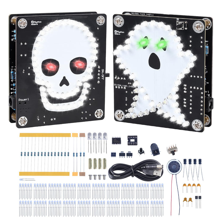 PEMENOL löt bausatz, Geist LEDden Spooky Skull Pattern Halloween Dekoration elektronik bausatz Holid