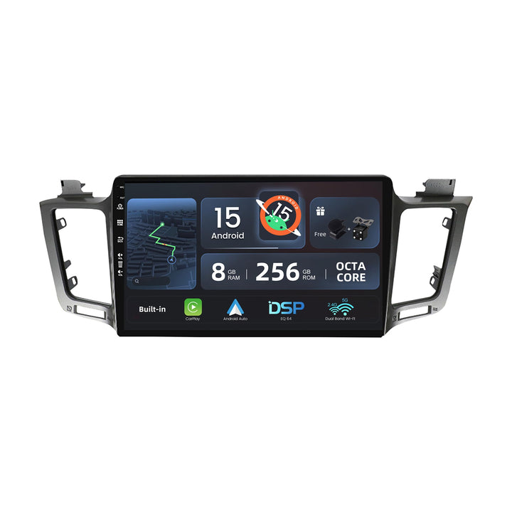 BXLIYER -[8G+256G, 8-Core]- Android 12 IPS Autoradio für Toyota RAV4 (2013-2018) - Kabellos CarPlay/