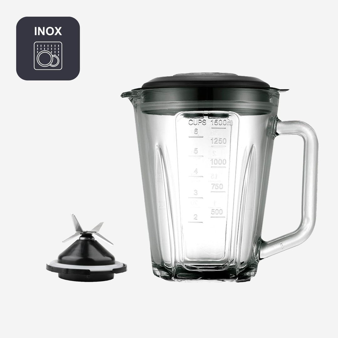 Black+Decker BXJB800E - Standmixer, 800W, 1,5 Liter, Edelstahl, grau 800W Edelstahl, 800W Edelstahl