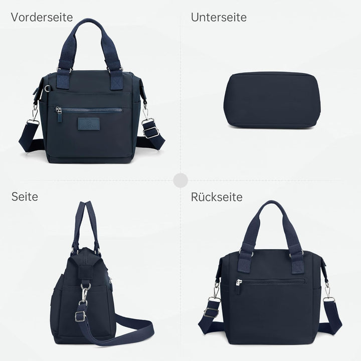 DIRRONA Beiläufig Damen Umhängetasche Multi Pocket Multi Fach Crossbody Bag Mittelgrosse Umhängetasc