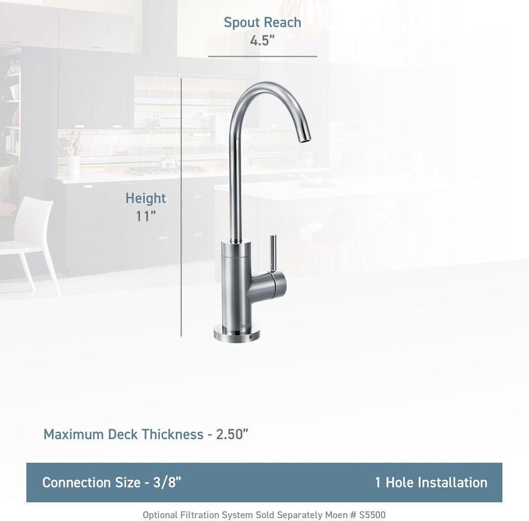 Moen S5530 SIP modernes one-handle Hohe Arc Getränk Wasserhahn, Chrom Chrome, Chrome