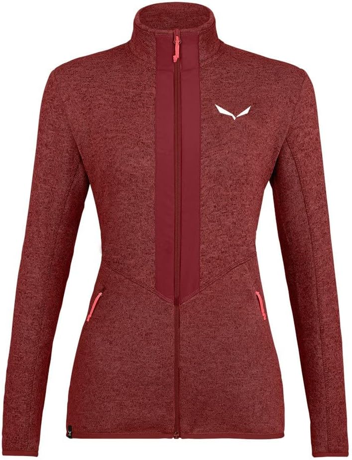 Salewa Damen ROCCA 2 PL W FZ, Fleecejacke Midlayer, XS SYRAH MELANGE