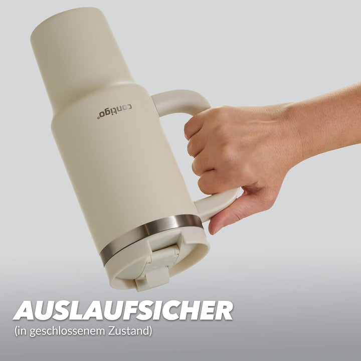 Contigo Tumbler | Thermosflasche mit Henkel und Strohhalm | 880 ml