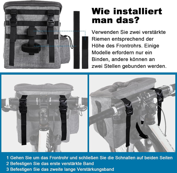 Ownpets Hund Fahrrad Korb Tasche Haustier Tragetasche, Hund Autositz mit Sicherheitsseil, Verstellba