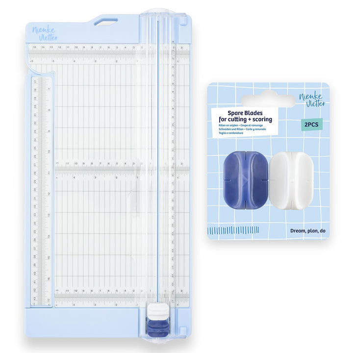 Vaessen Creative Papierschneider mit Falzbrett von 15,2 x 30,5 cm - 2-in-1 Schneidemaschine für Scra