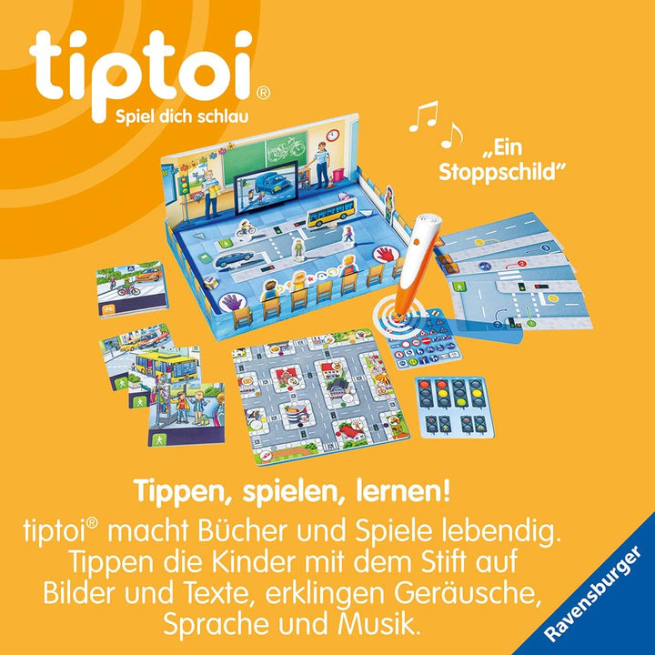 Ravensburger tiptoi Spiel 00173 - Sicher durch den Strassenverkehr - Lernspiel ab 5 Jahren, lehrreic