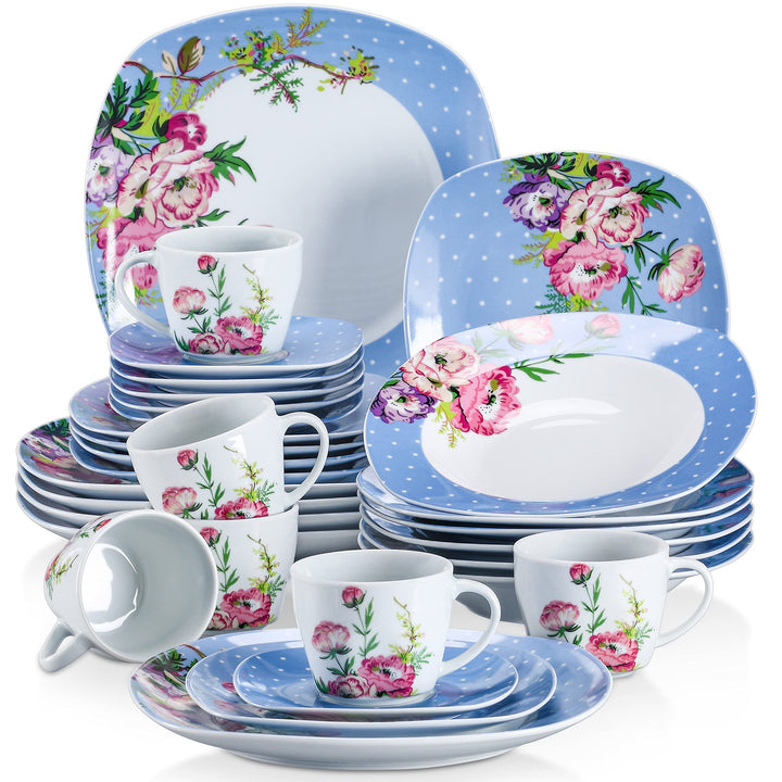 VEWEET 30-teilig Porzellan Tafelservice, Serie &