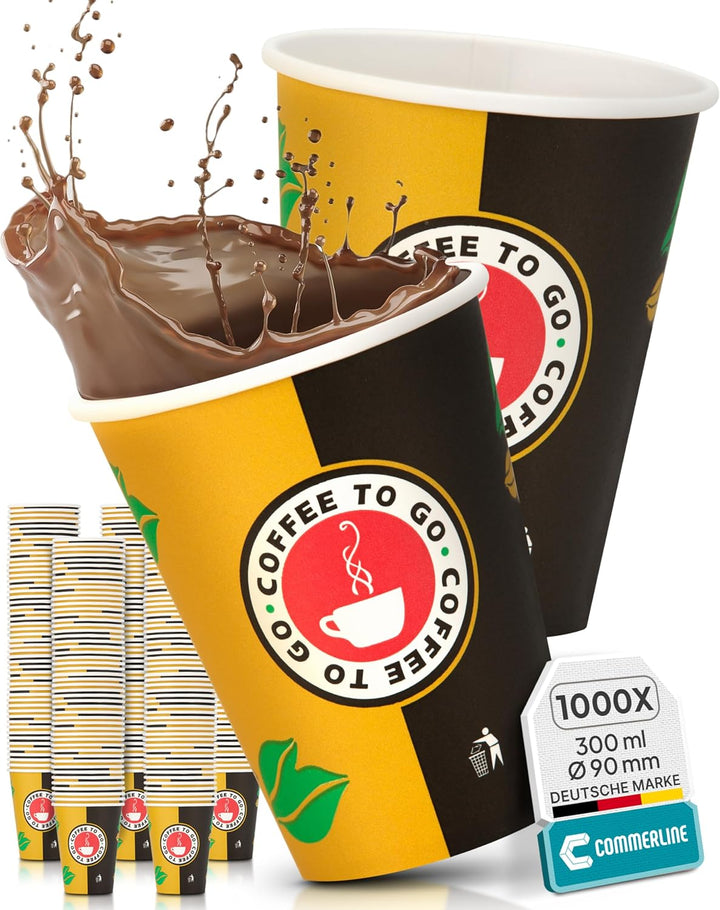 Kaffeebecher to go Pappe Einweg | Pappbecher Cups Coffee to Go Becher | Kaffee to+go Papierbecher Ha
