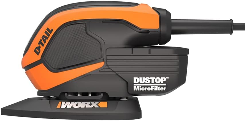 WORX WX648 Schleifer 65W, 230V – Ergonomischer Handschleifer zum Schleifen auch an schwerer zugängli