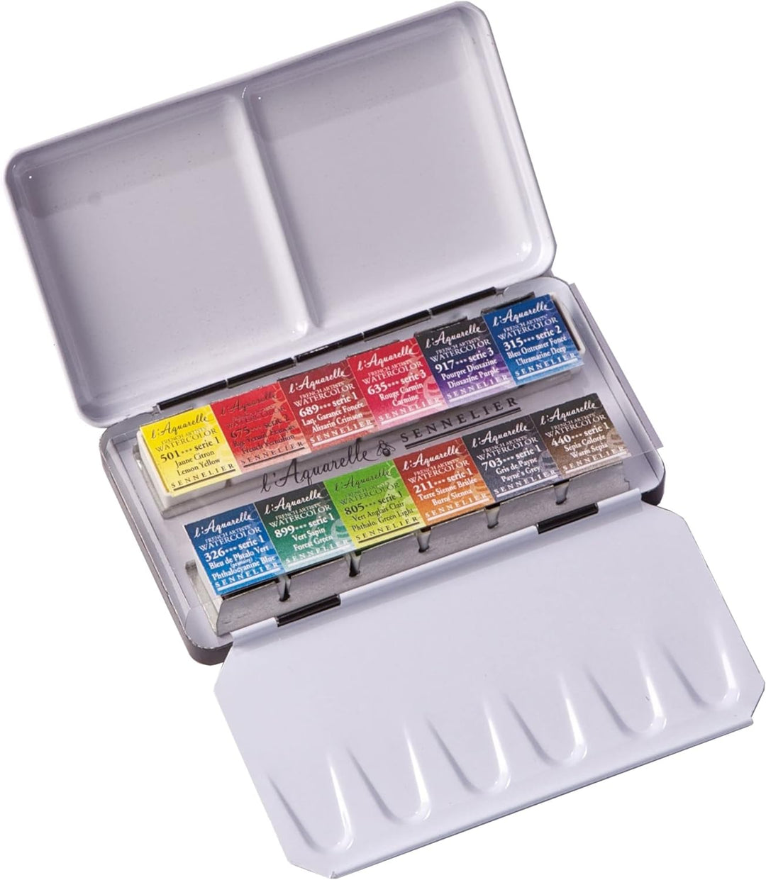 Sennelier Aquarell Zinn Metallic 12-teilig Pocket Set 12 Unité (Lot de 1) gelb, 12 Unité (Lot de 1)