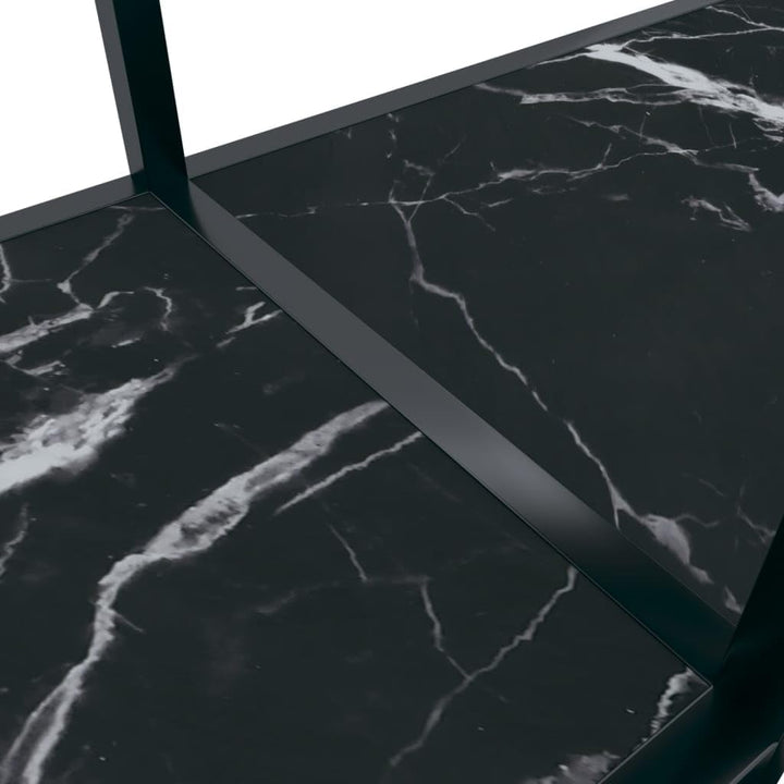 Bussandri Exclusive - Konsolentisch Schwarz 140x35x75,5 cm Hartglas