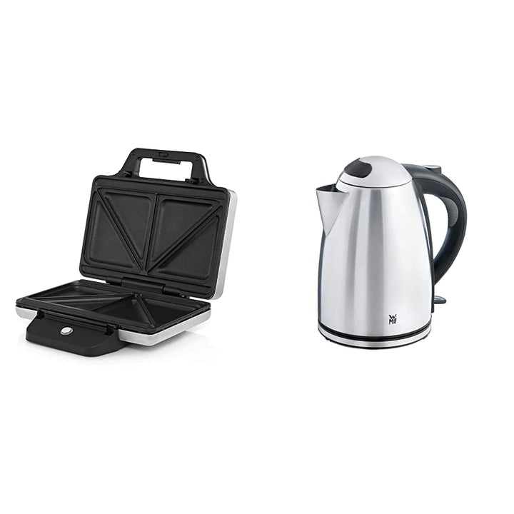 WMF Lono Sandwich Maker, Sandwichtoaster, für 2 Standard- oder XXL-Toasts & Stelio Wasserkocher Edel
