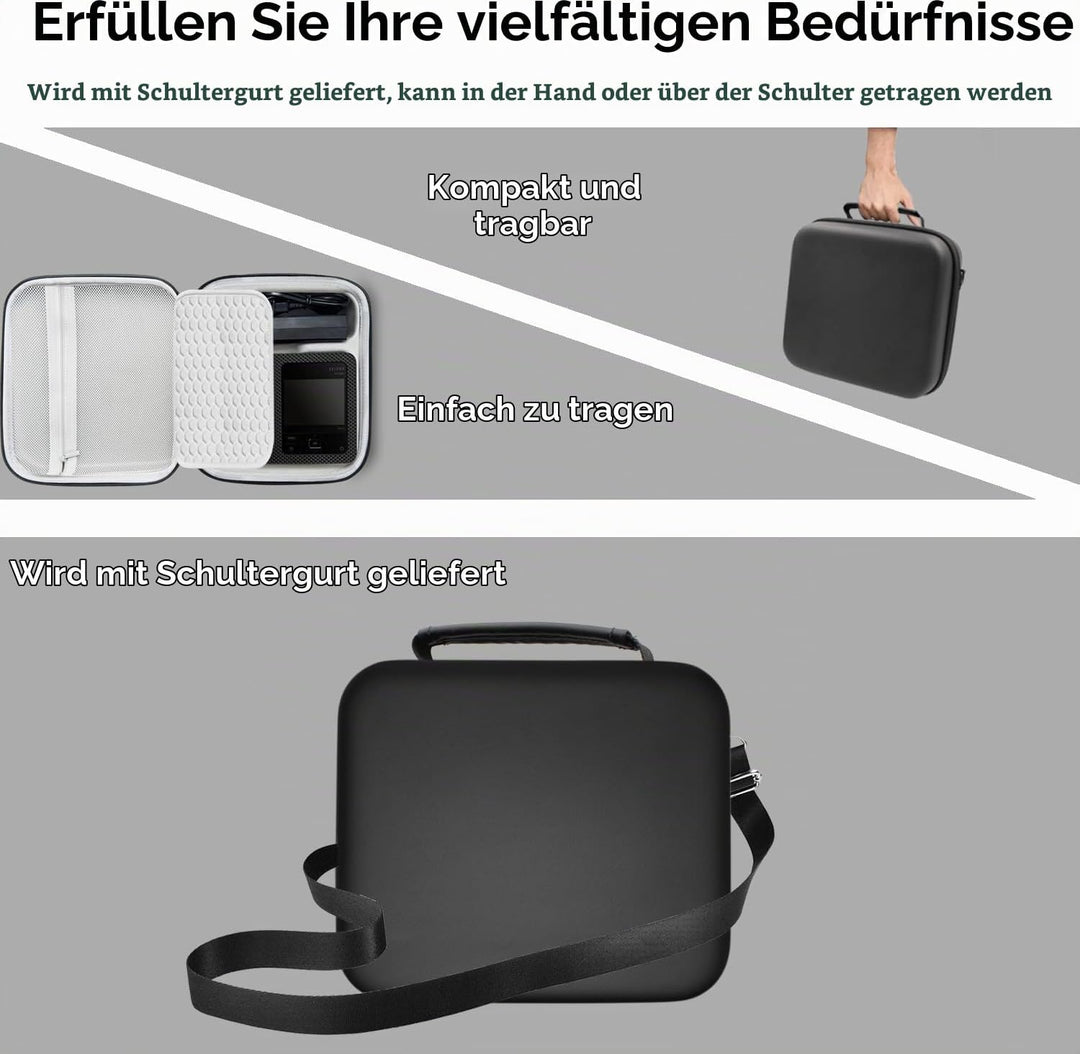 Hart Tasche für Canon SELPHY CP1500/CP1300/CP1200 Mobiler Fotodrucker,Verstellbarer Schultergurt,PU