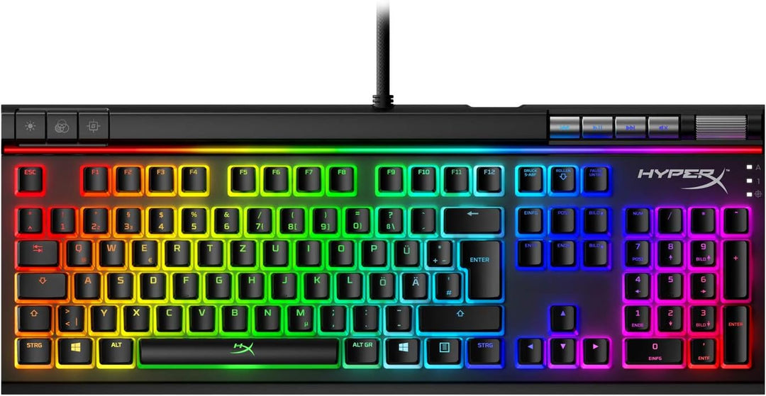 HyperX HX-KB7RDX-DE Alloy Origins Core, RGB Mechanische Gaming Tastatur, Tenkeyless, Red switches, S